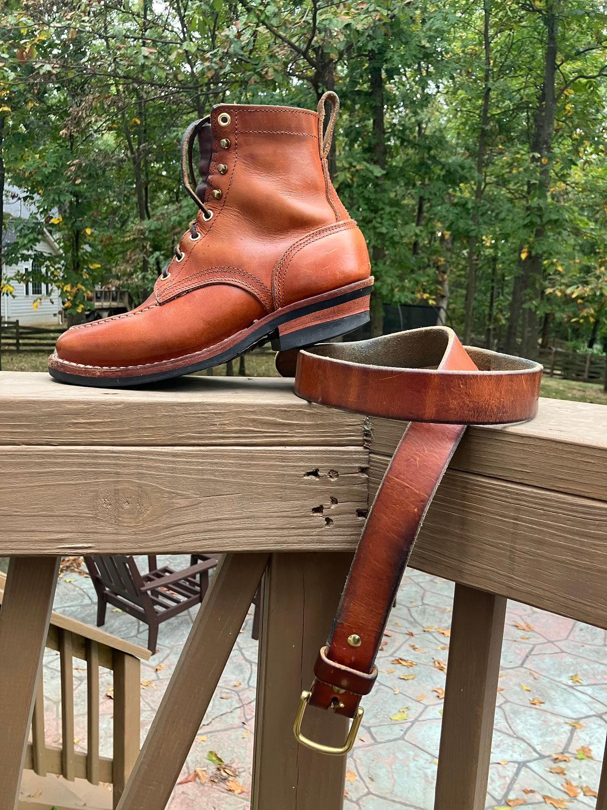 Photo by jbyer111 on September 22, 2025 of the Nicks Moc Toe in Wickett & Craig Natural Double Stuffed.