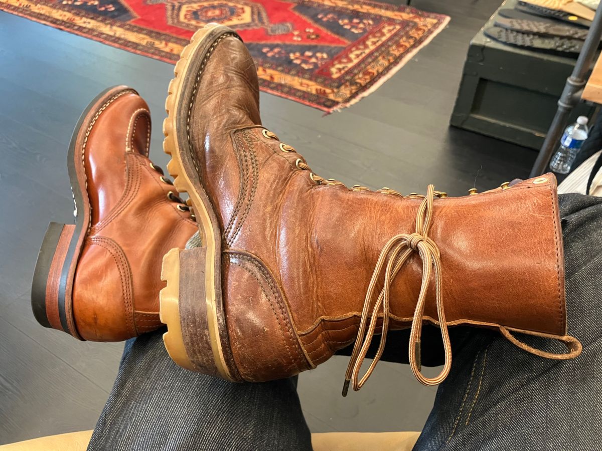 Photo by jbyer111 on October 11, 2025 of the Nicks Moc Toe in Wickett & Craig Natural Double Stuffed.