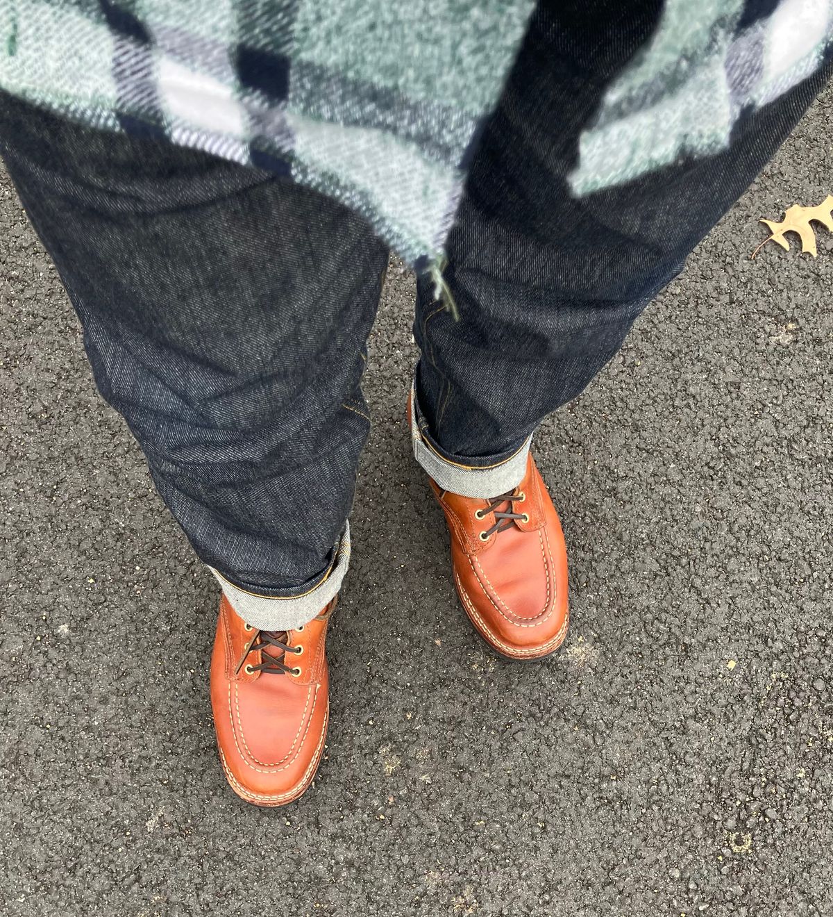 Photo by jbyer111 on November 25, 2025 of the Nicks Moc Toe in Wickett & Craig Natural Double Stuffed.