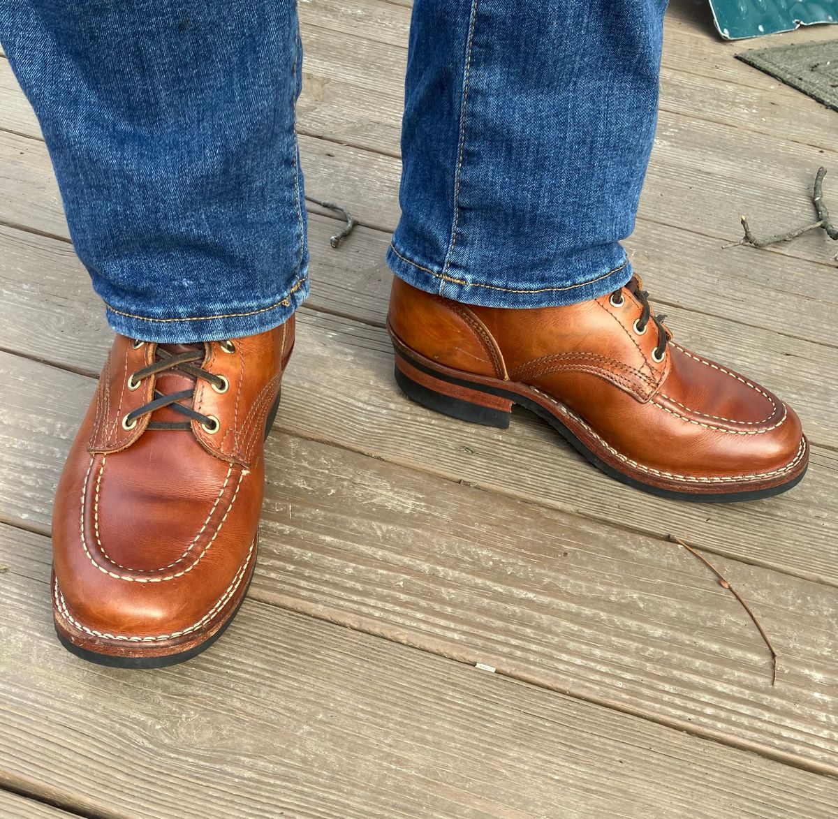 Photo by jbyer111 on February 21, 2026 of the Nicks Moc Toe in Wickett & Craig Natural Double Stuffed.