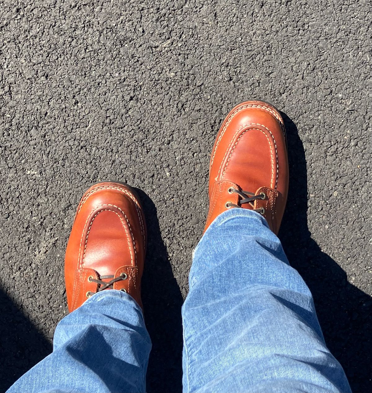 Photo by jbyer111 on March 10, 2026 of the Nicks Moc Toe in Wickett & Craig Natural Double Stuffed.