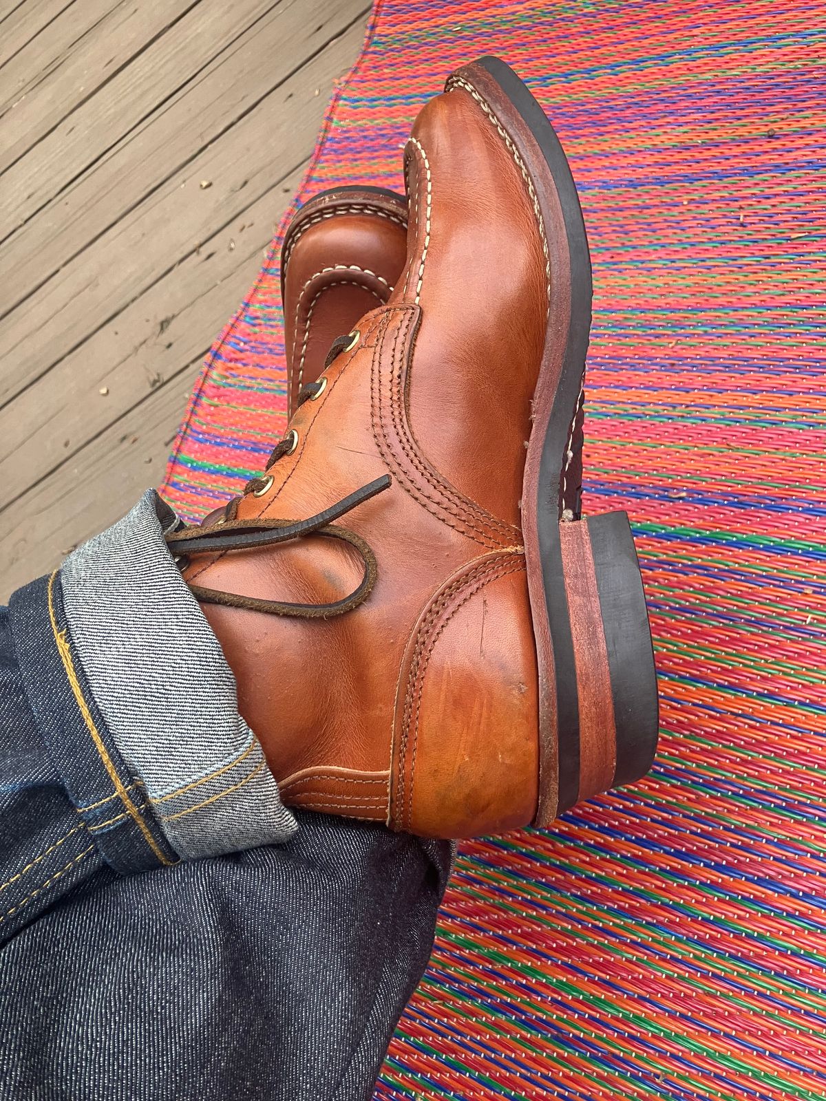 Photo by jbyer111 on May 15, 2026 of the Nicks Moc Toe in Wickett & Craig Natural Double Stuffed.