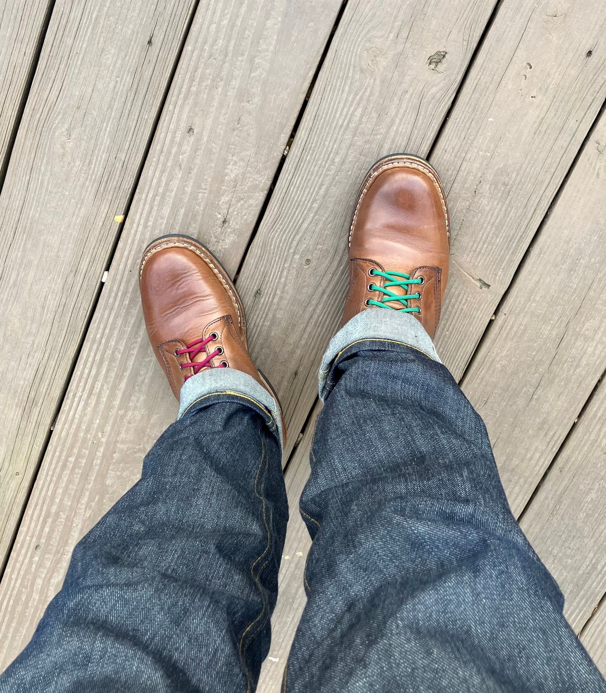 Photo by jbyer111 on December 1, 2025 of the White's Bounty Hunter in Horween Natural Chromexcel.