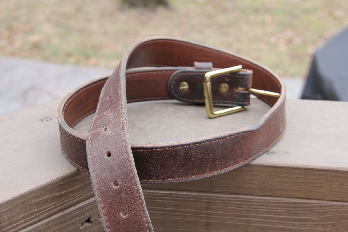 Photo by jbyer111 on January 1, 2026 of the Nicks Heritage Belt in Horween Natural Waxed Flesh.