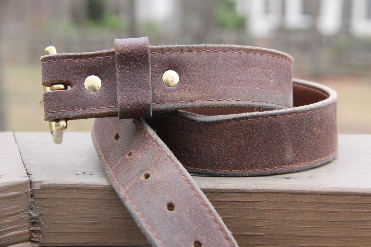 Photo by jbyer111 on January 1, 2026 of the Nicks Heritage Belt in Horween Natural Waxed Flesh.