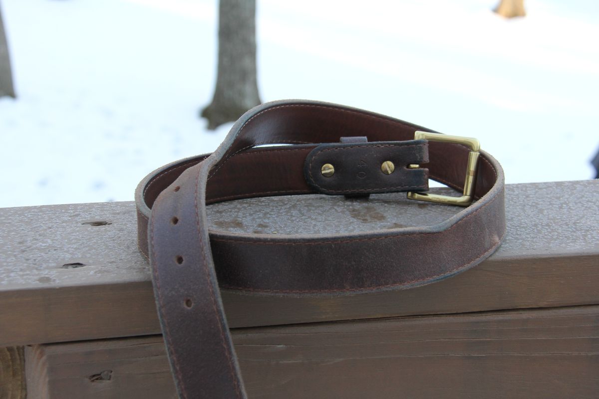 Photo by jbyer111 on February 6, 2026 of the Nicks Heritage Belt in Horween Natural Waxed Flesh.
