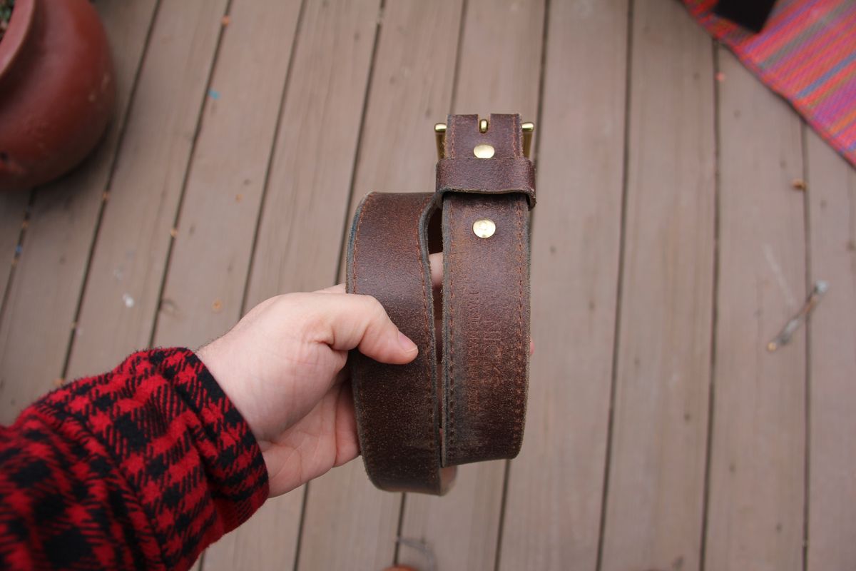 Photo by jbyer111 on March 3, 2026 of the Nicks Heritage Belt in Horween Natural Waxed Flesh.