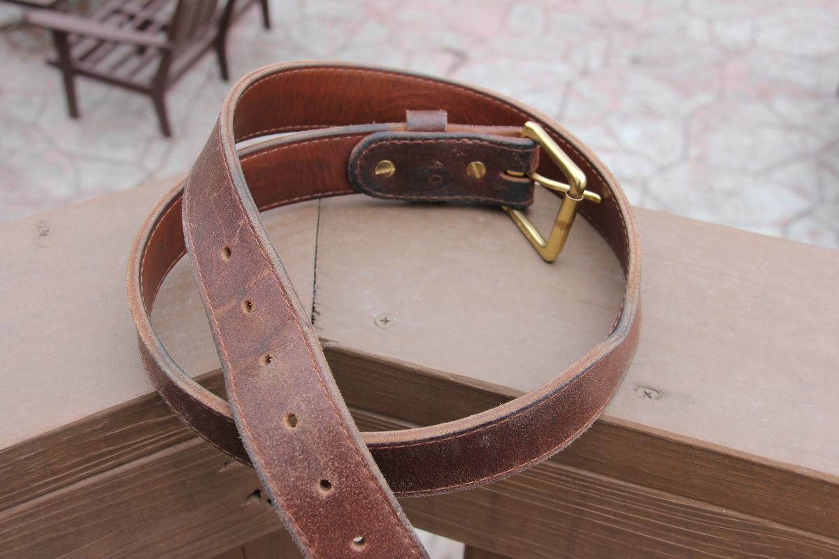 Photo by jbyer111 on March 3, 2026 of the Nicks Heritage Belt in Horween Natural Waxed Flesh.