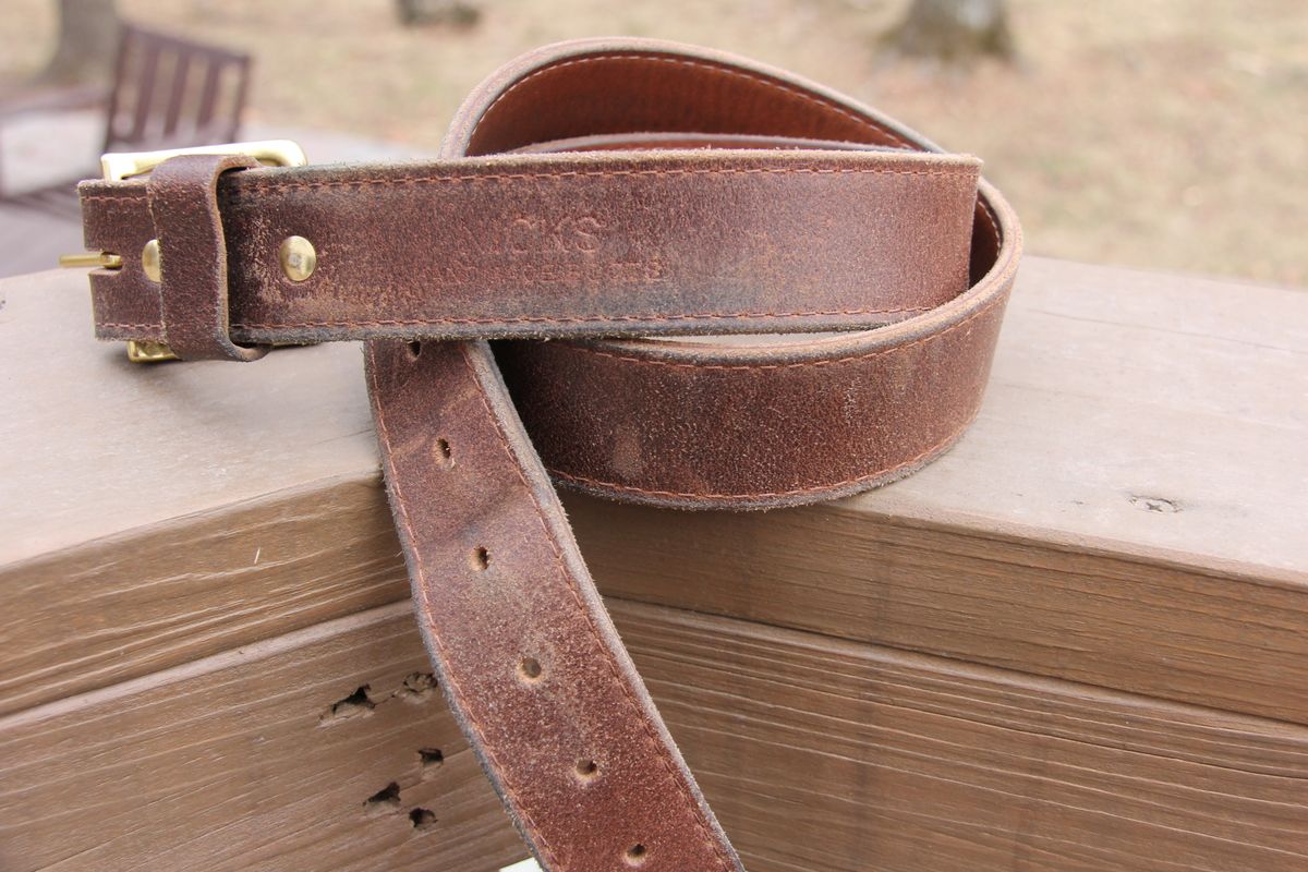 Photo by jbyer111 on March 3, 2026 of the Nicks Heritage Belt in Horween Natural Waxed Flesh.