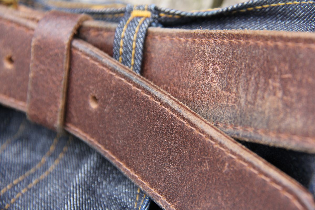Photo by jbyer111 on April 2, 2026 of the Nicks Heritage Belt in Horween Natural Waxed Flesh.