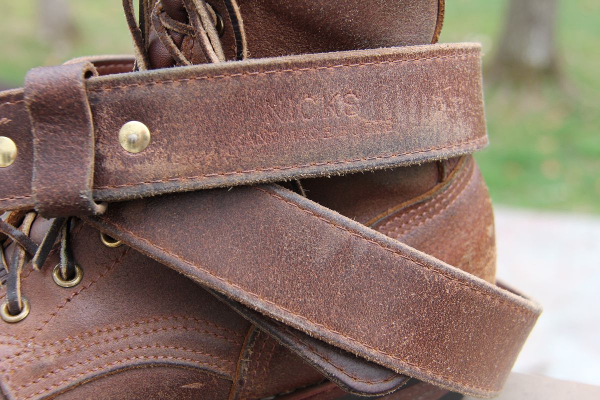Photo by jbyer111 on April 2, 2026 of the Nicks Heritage Belt in Horween Natural Waxed Flesh.