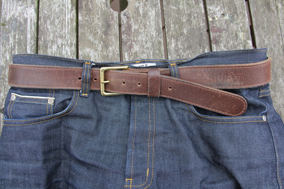 Photo by jbyer111 on April 2, 2026 of the Nicks Heritage Belt in Horween Natural Waxed Flesh.