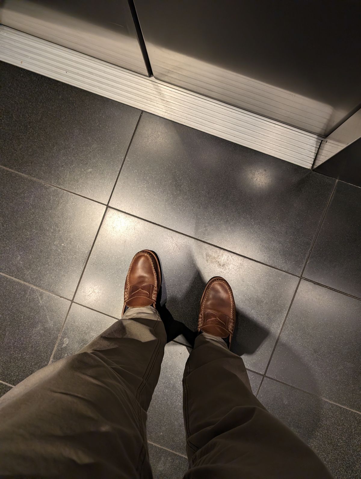 Photo by Dodgers78 on April 5, 2024 of the Rancourt & Co. Beefroll Penny Loafers in Horween Natural Chromexcel.