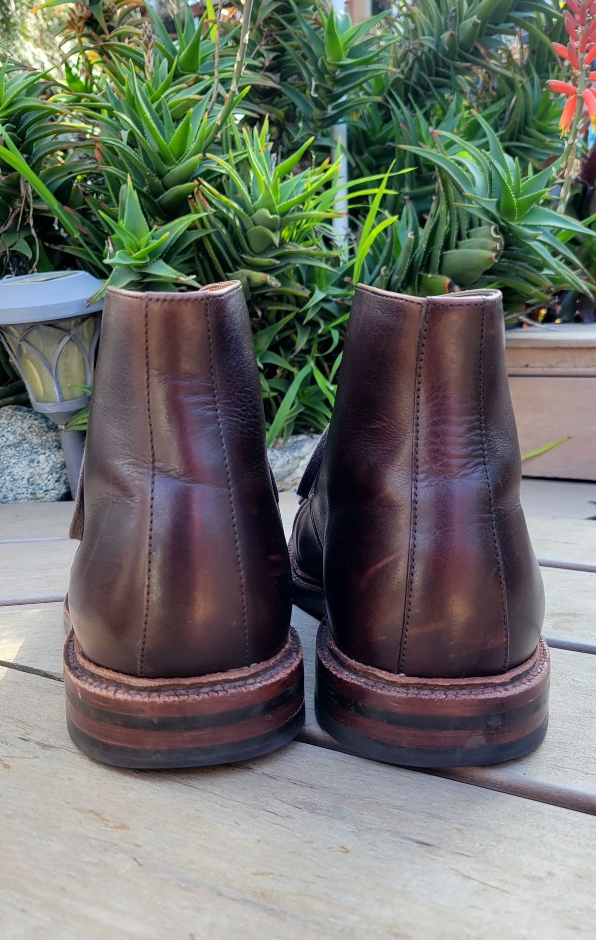 Photo by Dodgers78 on February 3, 2023 of the Grant Stone Cap Toe Boot in Unlisted Leather.