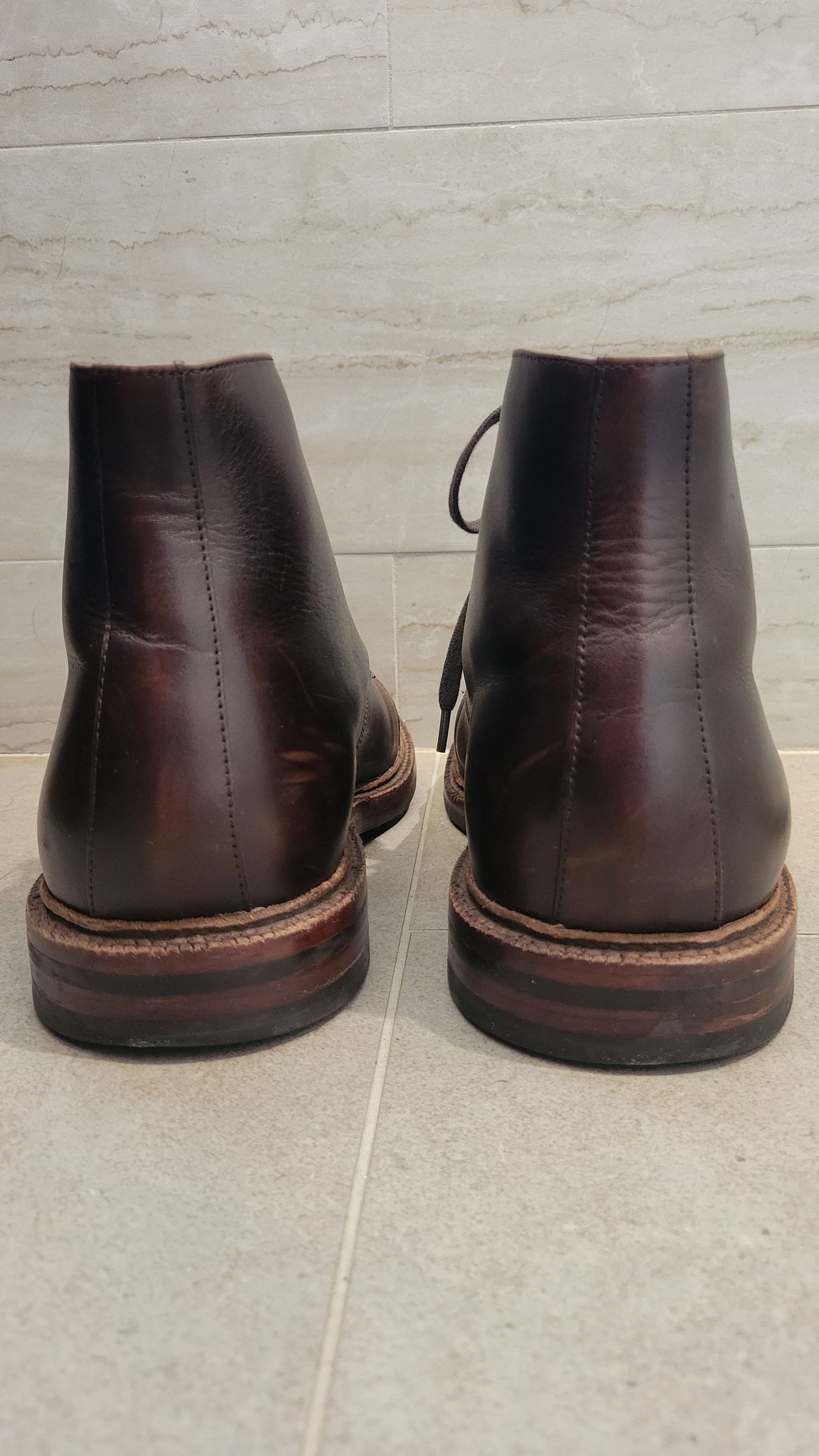 Photo by Dodgers78 on March 4, 2023 of the Grant Stone Cap Toe Boot in Unlisted Leather.