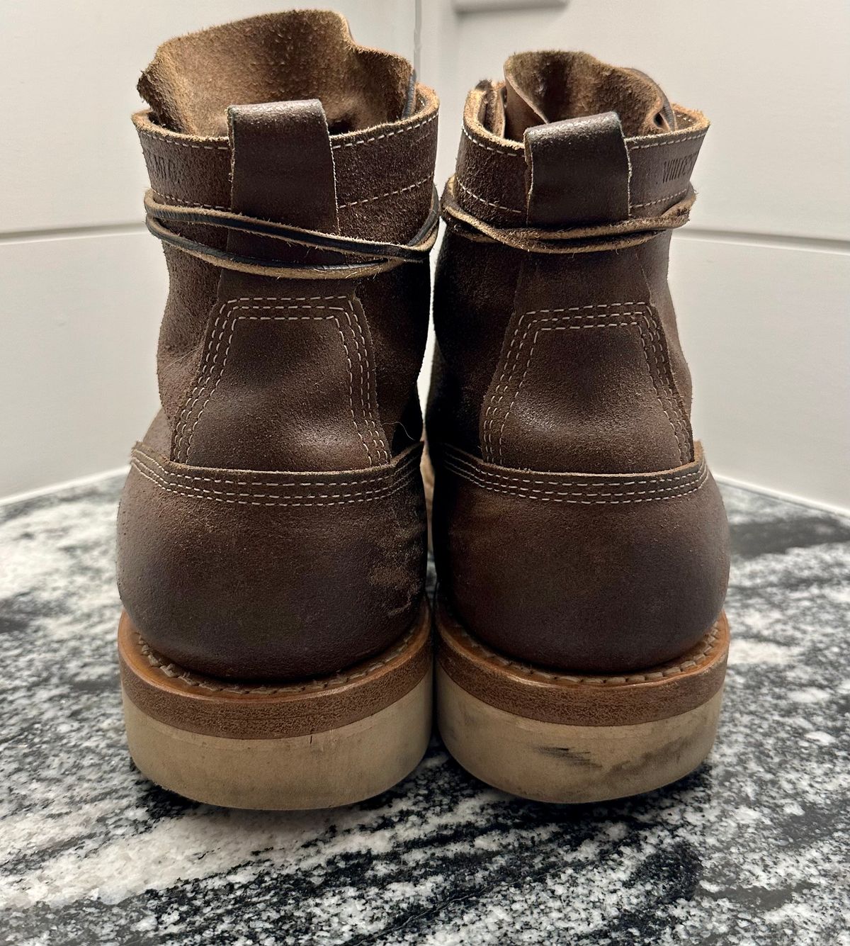 Photo by shanesboots on January 4, 2023 of the White's 350 Cruiser in Horween Natural Chromexcel Roughout.