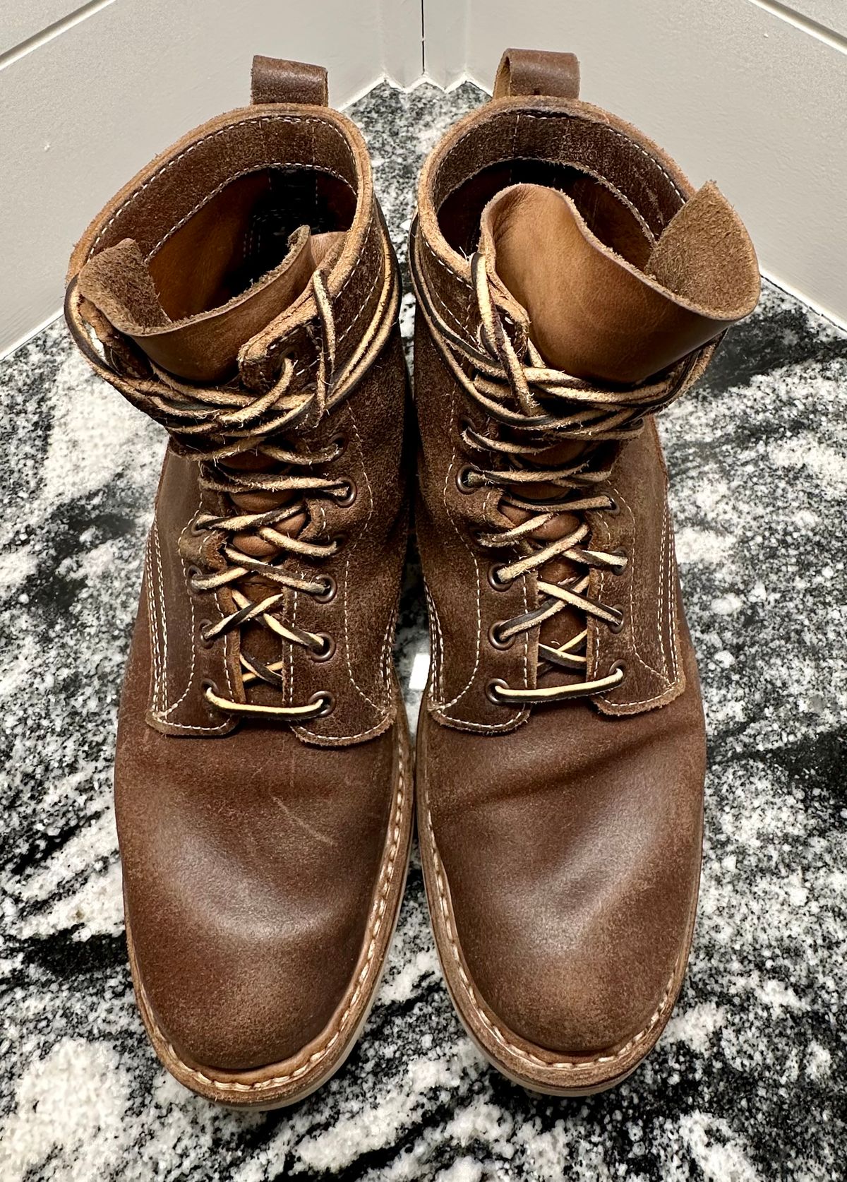 Photo by shanesboots on January 4, 2023 of the White's 350 Cruiser in Horween Natural Chromexcel Roughout.