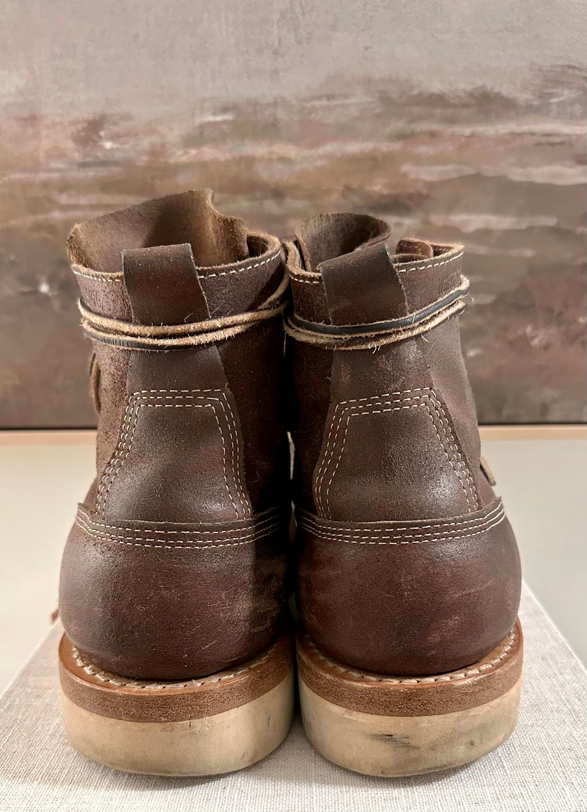 Photo by shanesboots on February 5, 2023 of the White's 350 Cruiser in Horween Natural Chromexcel Roughout.