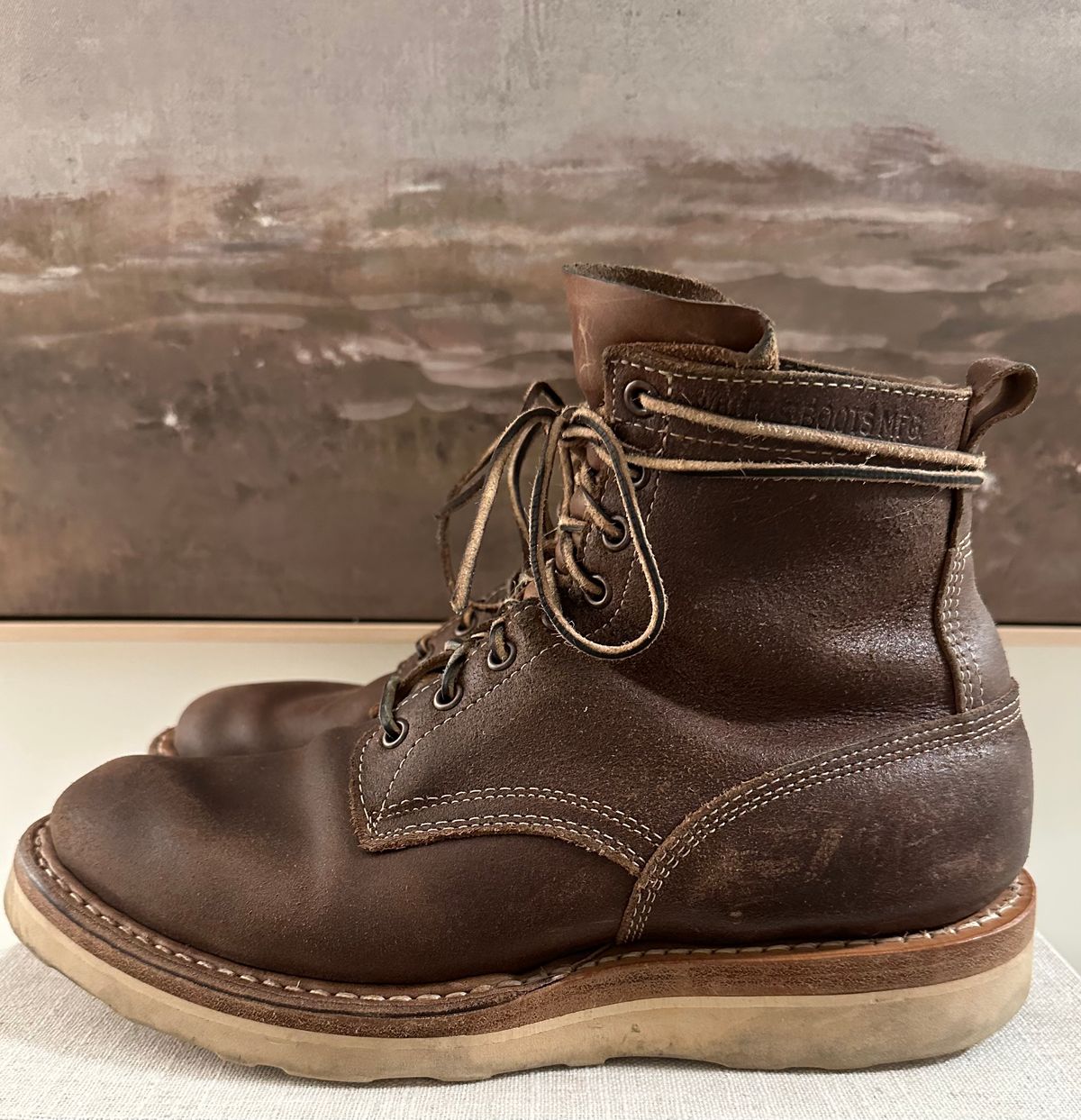 Photo by shanesboots on February 5, 2023 of the White's 350 Cruiser in Horween Natural Chromexcel Roughout.