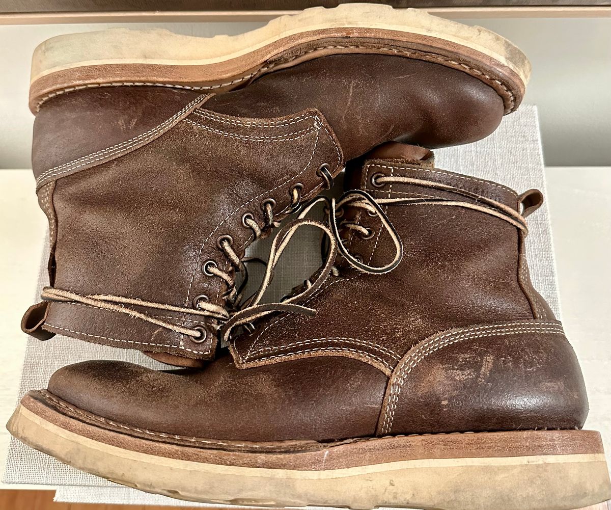 Photo by shanesboots on February 5, 2023 of the White's 350 Cruiser in Horween Natural Chromexcel Roughout.