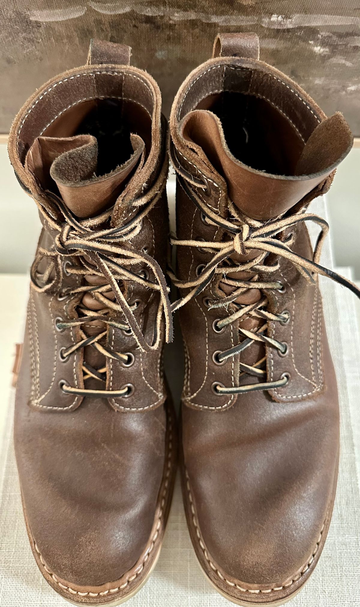 Photo by shanesboots on February 5, 2023 of the White's 350 Cruiser in Horween Natural Chromexcel Roughout.