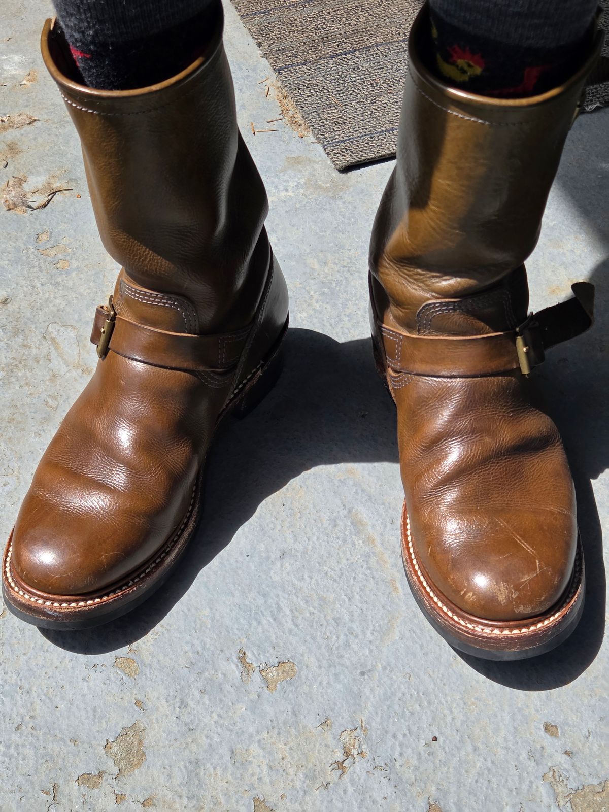 Photo by aDogNamedMerle on May 9, 2026 of the John Lofgren Wabash Engineer Boots in Badalassi Carlo Grigio Minerva Liscio.