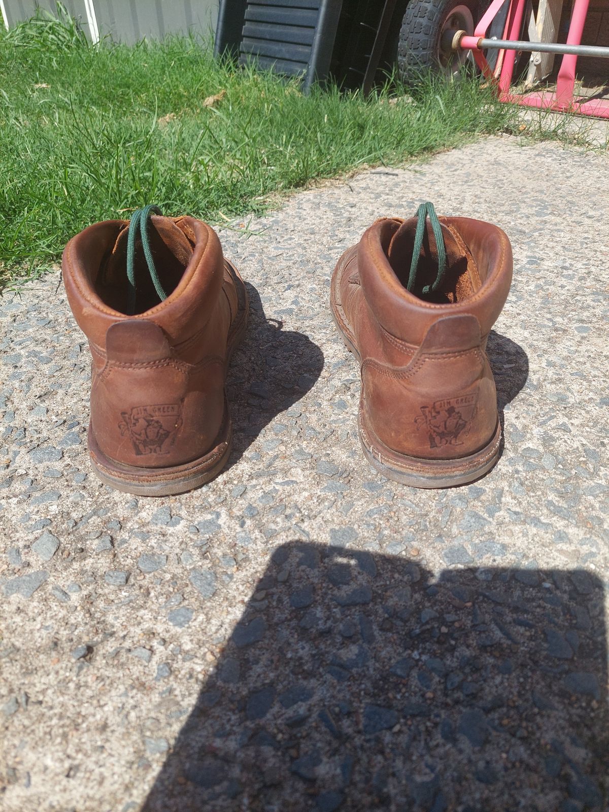 Photo by Willow on December 6, 2023 of the Jim Green African Ranger Barefoot Boot in Fudge Crazy Horse.