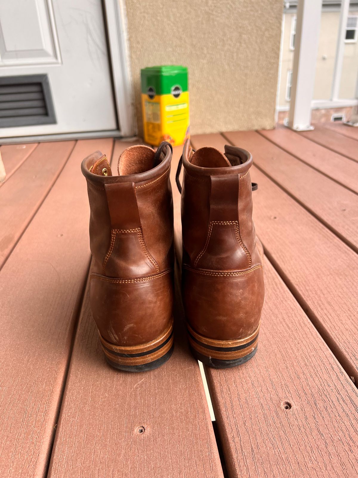 Photo by A_Clockwork_Yifan on January 4, 2025 of the Iron Boots 5515 in Maryam Brown Shell Cordovan.
