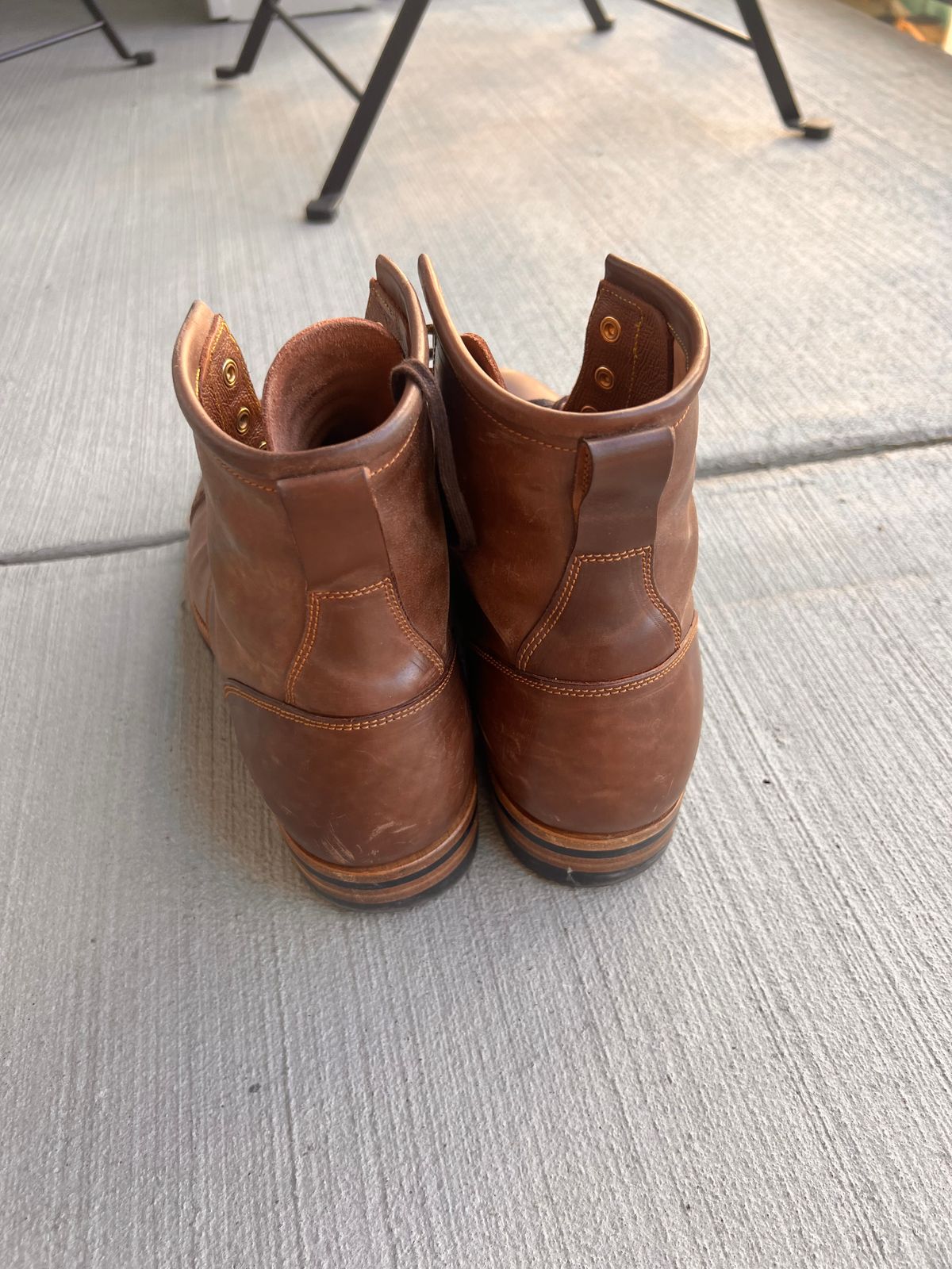 Photo by A_Clockwork_Yifan on February 3, 2025 of the Iron Boots 5515 in Maryam Brown Shell Cordovan.