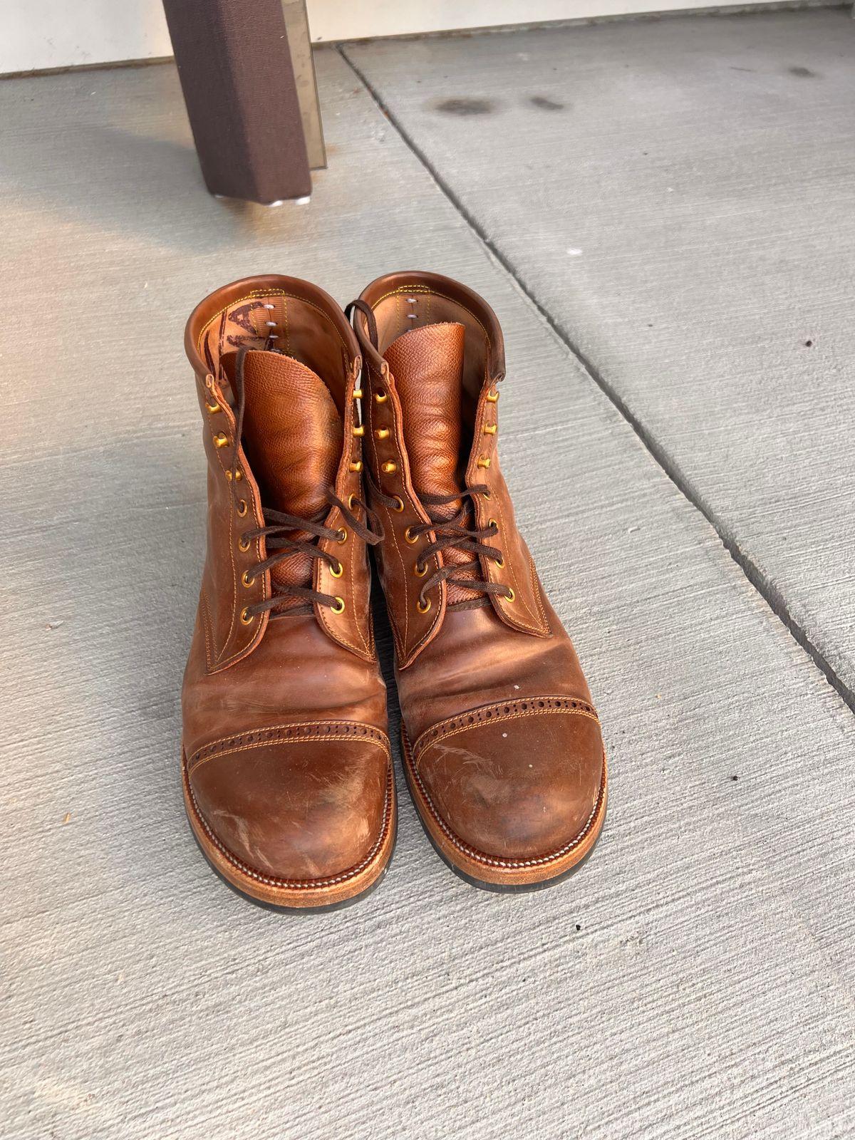 Photo by A_Clockwork_Yifan on February 3, 2025 of the Iron Boots 5515 in Maryam Brown Shell Cordovan.