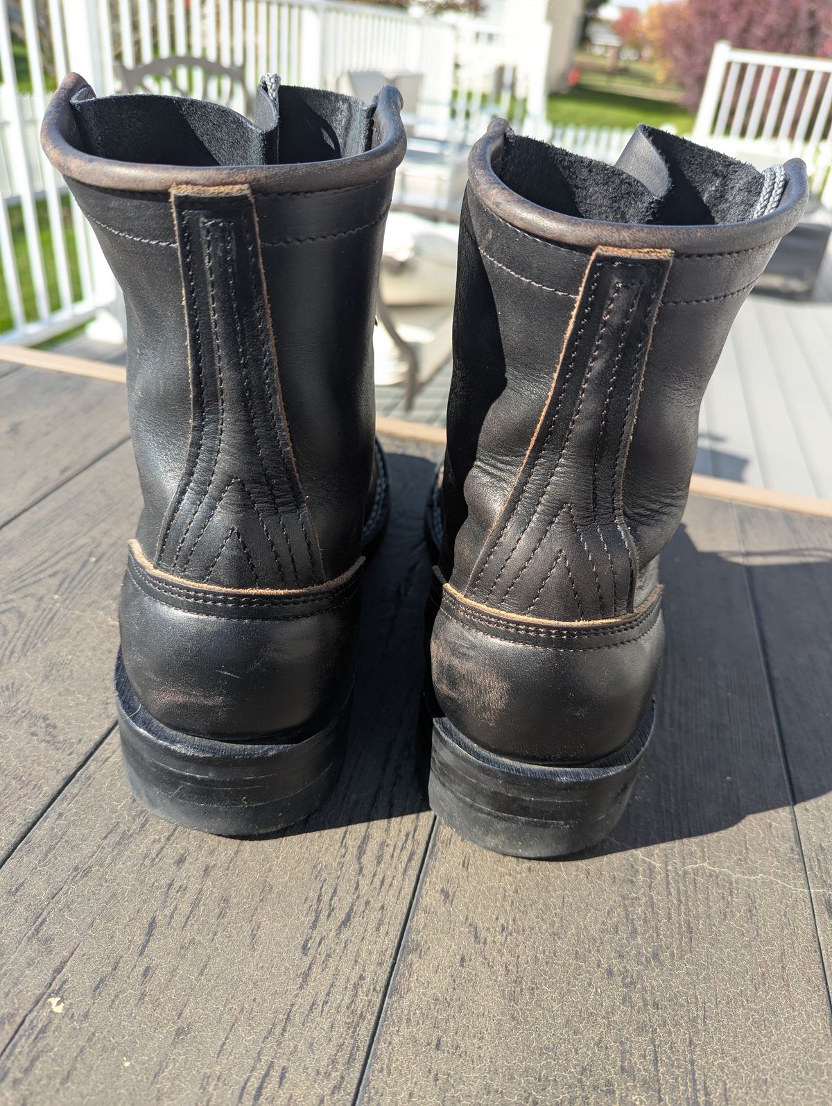 Photo by Vehe on November 4, 2025 of the Nicks Parkhurst V3 in Horween Black Chromexcel.