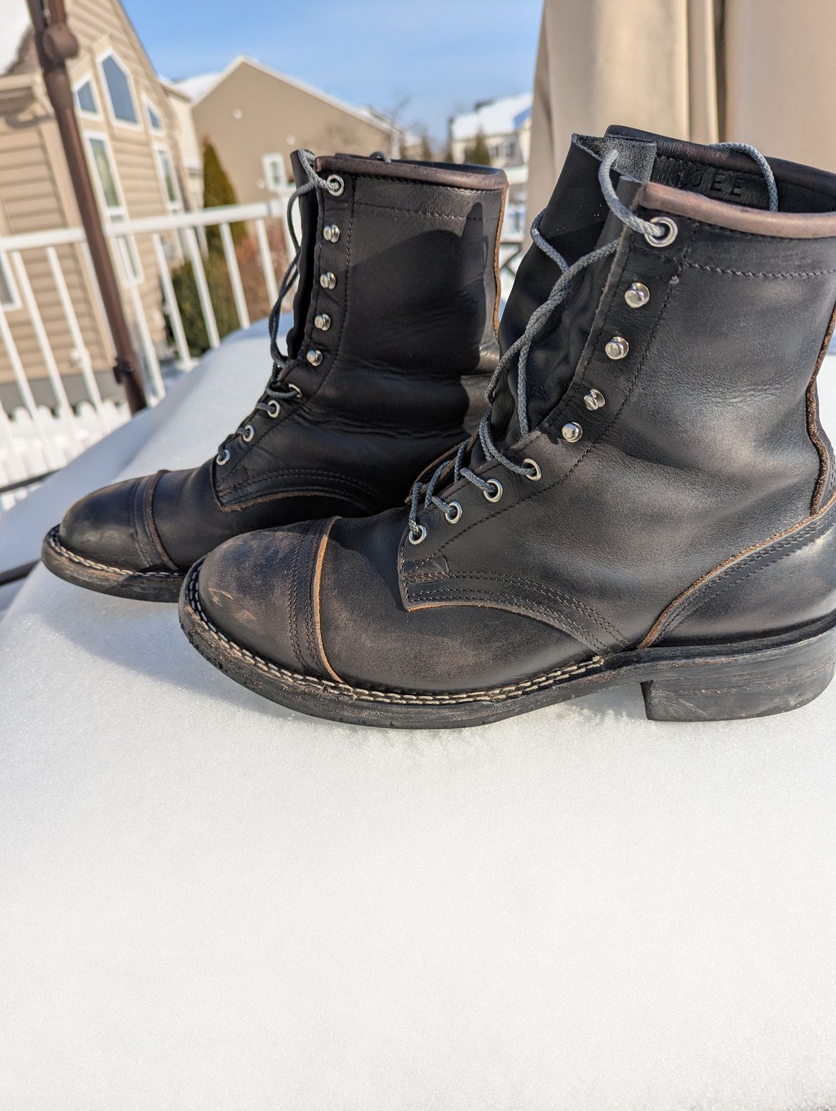 Photo by Vehe on February 4, 2026 of the Nicks Parkhurst V3 in Horween Black Chromexcel.