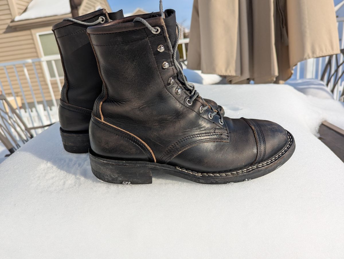 Photo by Vehe on February 4, 2026 of the Nicks Parkhurst V3 in Horween Black Chromexcel.