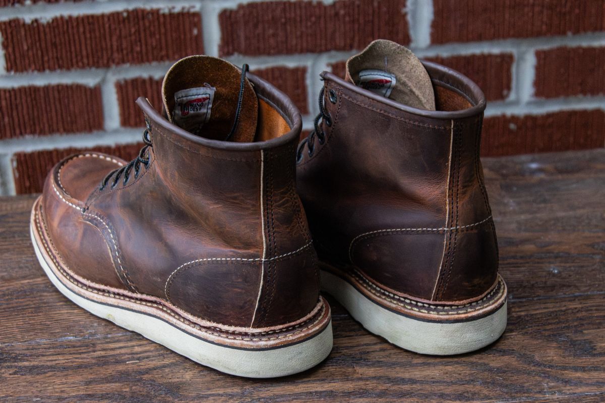 Photo by rsielaff on August 23, 2023 of the Red Wing 6-Inch Classic Moc in S.B. Foot Copper Rough and Tough.