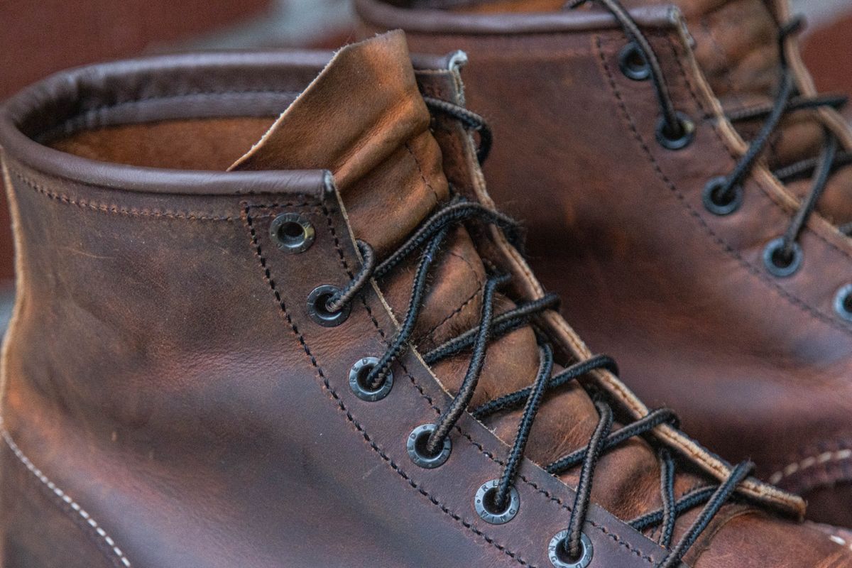 Photo by rsielaff on August 23, 2023 of the Red Wing 6-Inch Classic Moc in S.B. Foot Copper Rough and Tough.