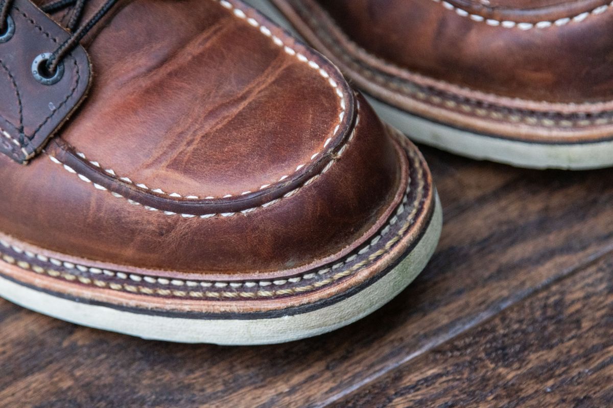 Photo by rsielaff on August 23, 2023 of the Red Wing 6-Inch Classic Moc in S.B. Foot Copper Rough and Tough.