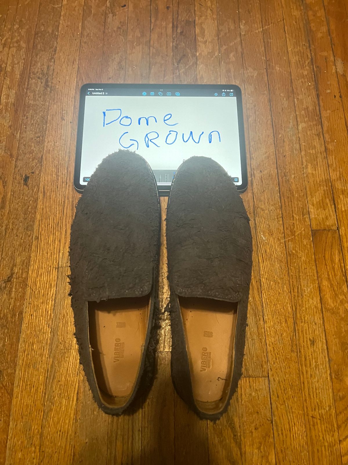 Photo by canary on November 5, 2023 of the Viberg Slipper in C.F. Stead Teak Waxy Mohawk.