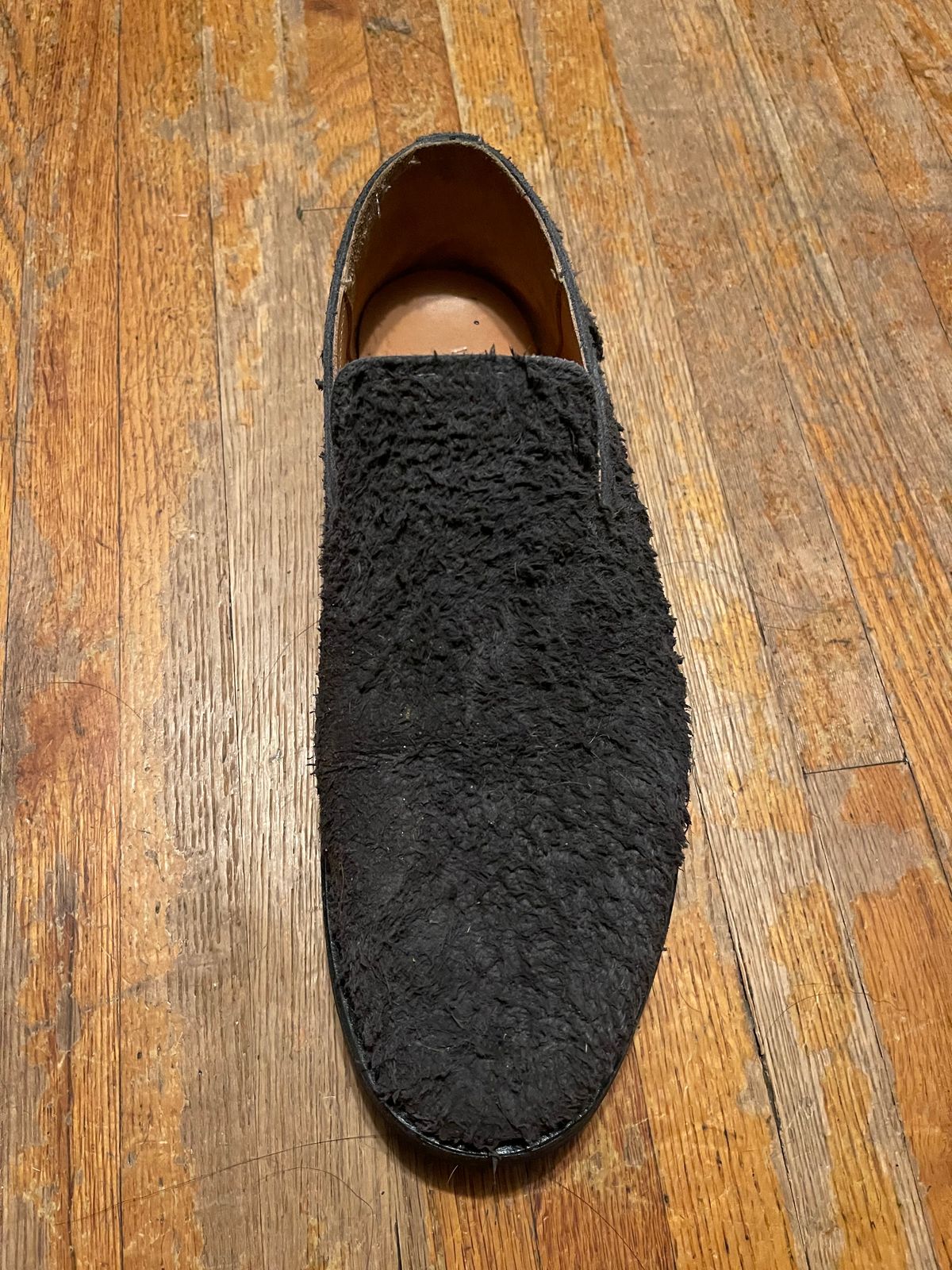 Photo by canary on December 6, 2023 of the Viberg Slipper in C.F. Stead Teak Waxy Mohawk.