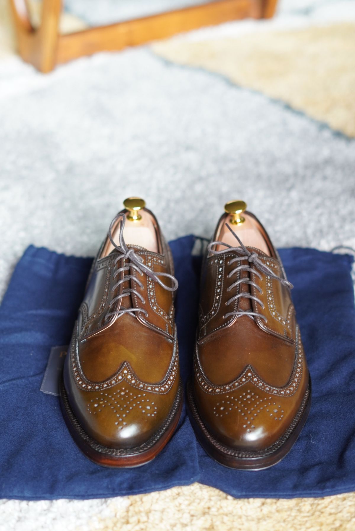 Photo by luminol on October 2, 2022 of the Crockett & Jones Unknown Model in Horween Brown Shell Cordovan.