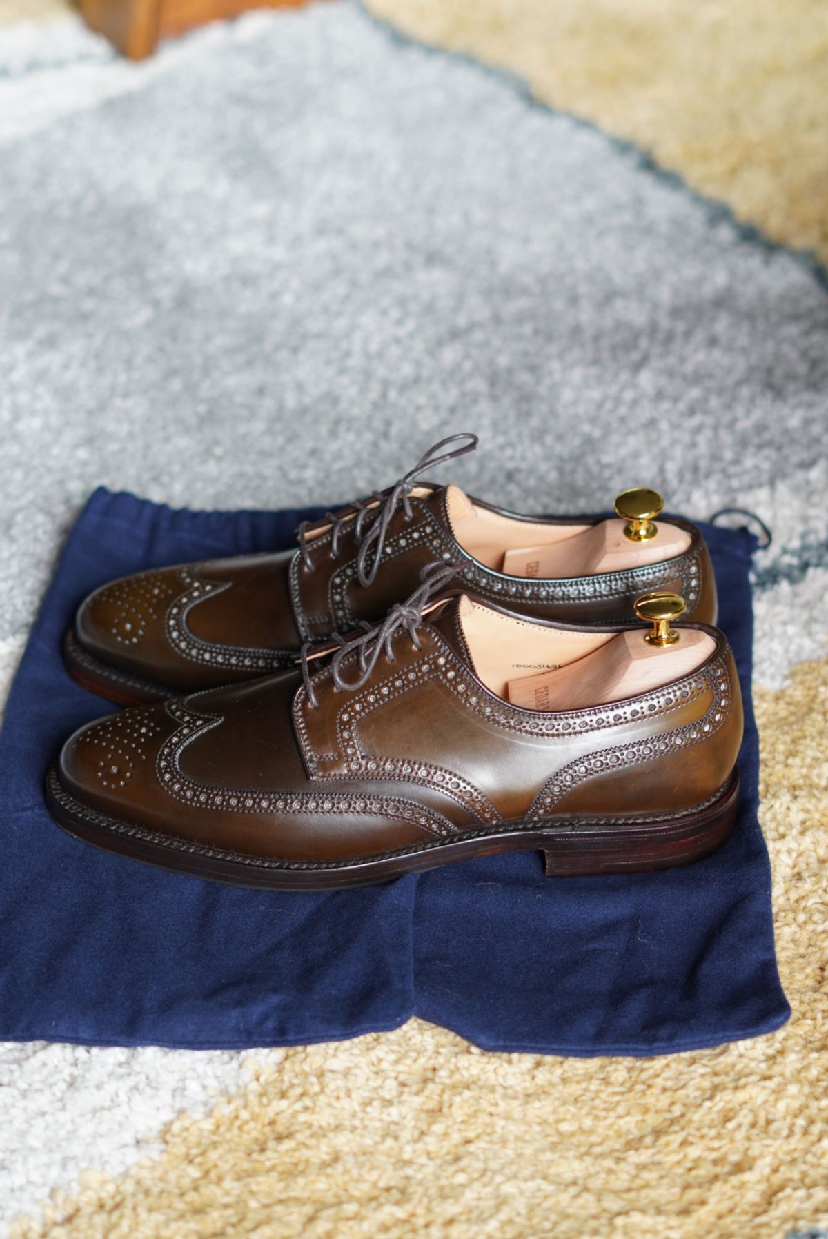 Photo by luminol on October 2, 2022 of the Crockett & Jones Unknown Model in Horween Brown Shell Cordovan.