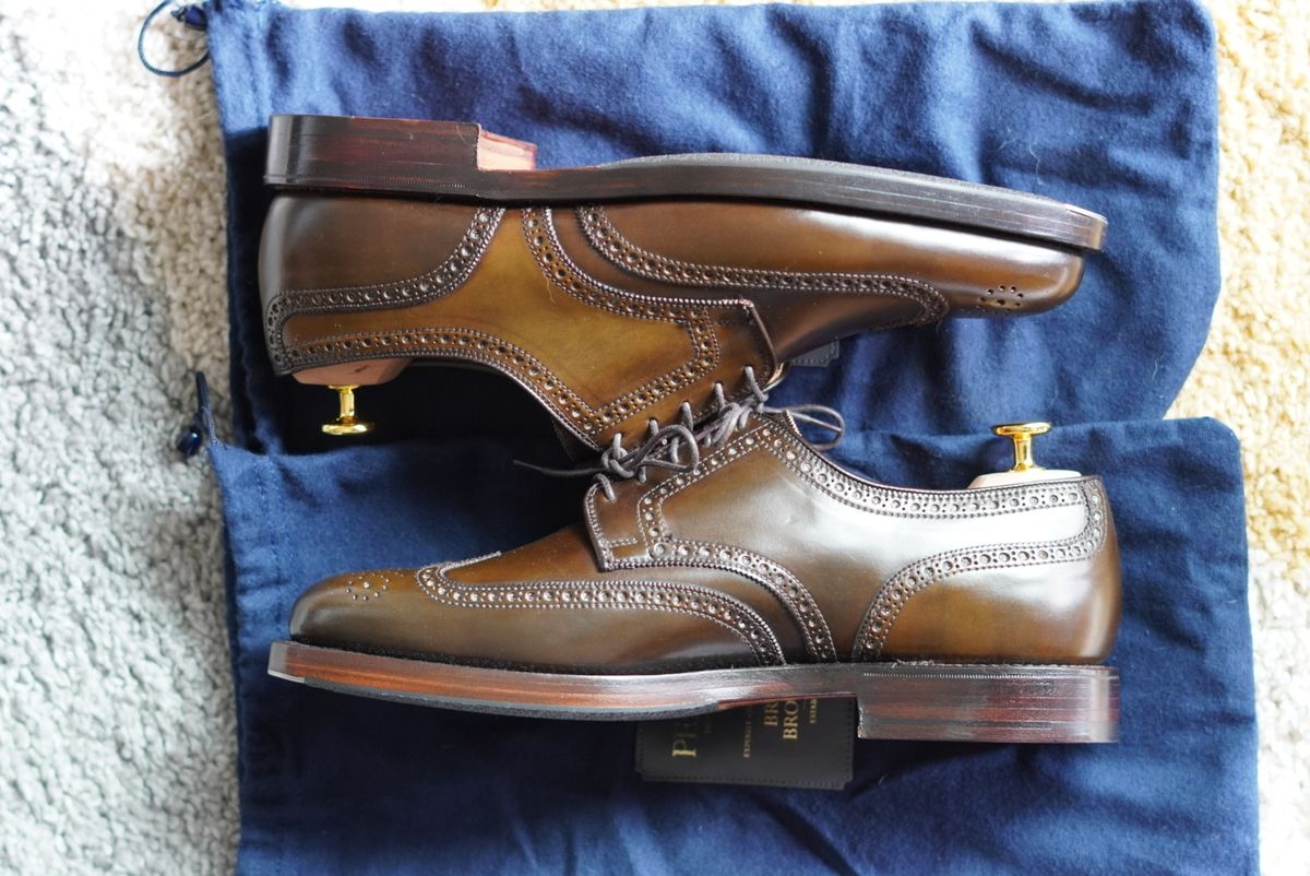 Photo by luminol on October 2, 2022 of the Crockett & Jones Unknown Model in Horween Brown Shell Cordovan.
