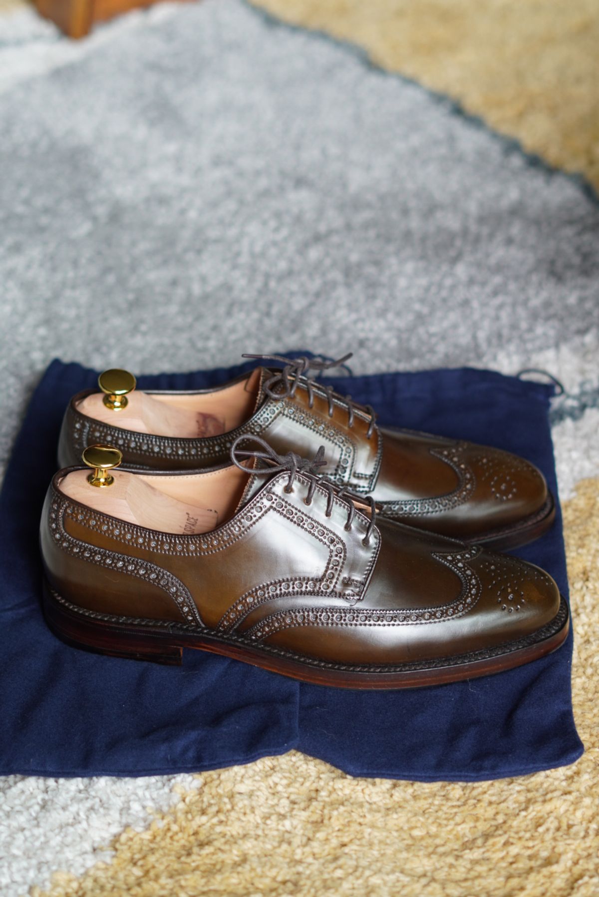 Photo by luminol on October 2, 2022 of the Crockett & Jones Unknown Model in Horween Brown Shell Cordovan.