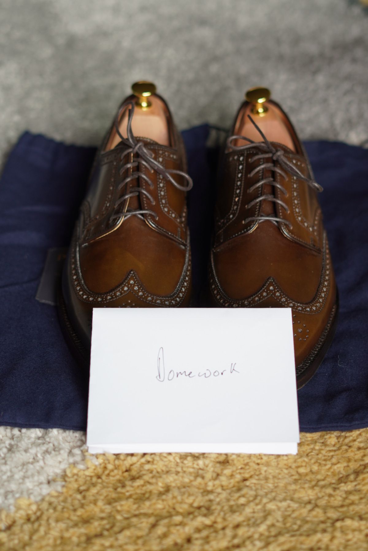 Photo by luminol on October 2, 2022 of the Crockett & Jones Unknown Model in Horween Brown Shell Cordovan.