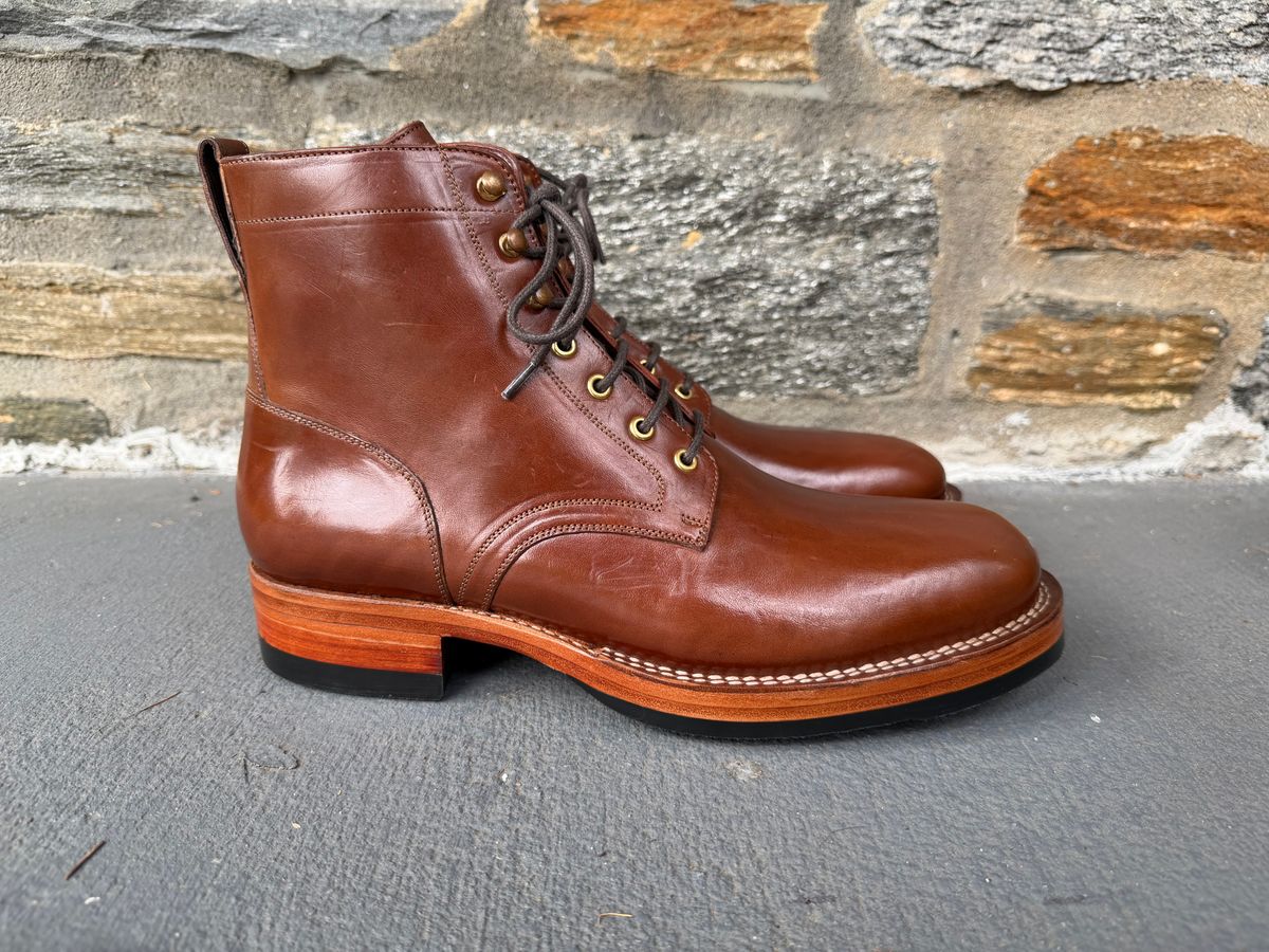 Photo by heroyjenkins on September 30, 2025 of the Blkbrd Shoemaker Rudiger-Z Service Boot in Maryam Toscanello TPR Horsebutt.