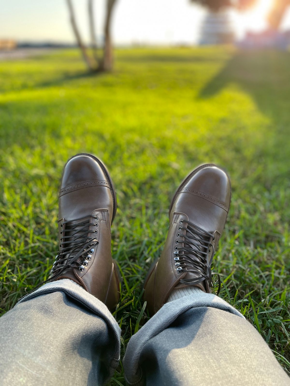 Photo by JuwannaBootMayne on October 2, 2022 of the Viberg Service Boot in Unlisted Leather.