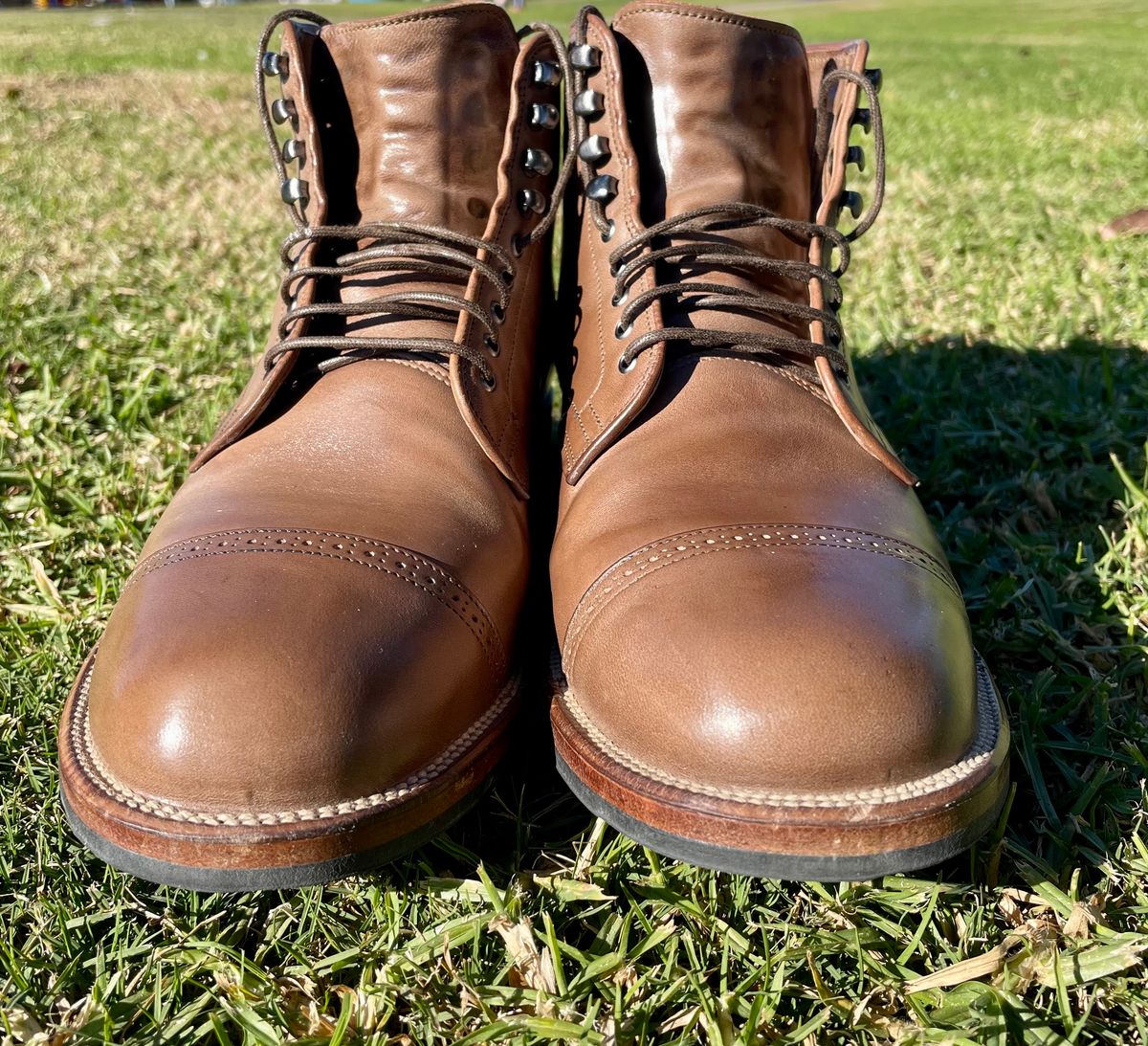 Photo by JuwannaBootMayne on November 5, 2022 of the Viberg Service Boot in Unlisted Leather.