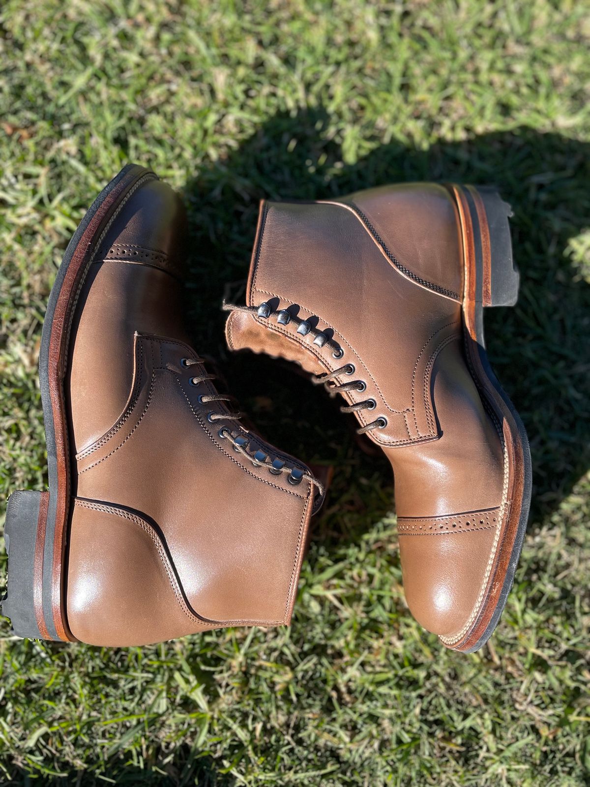 Photo by JuwannaBootMayne on November 5, 2022 of the Viberg Service Boot in Unlisted Leather.