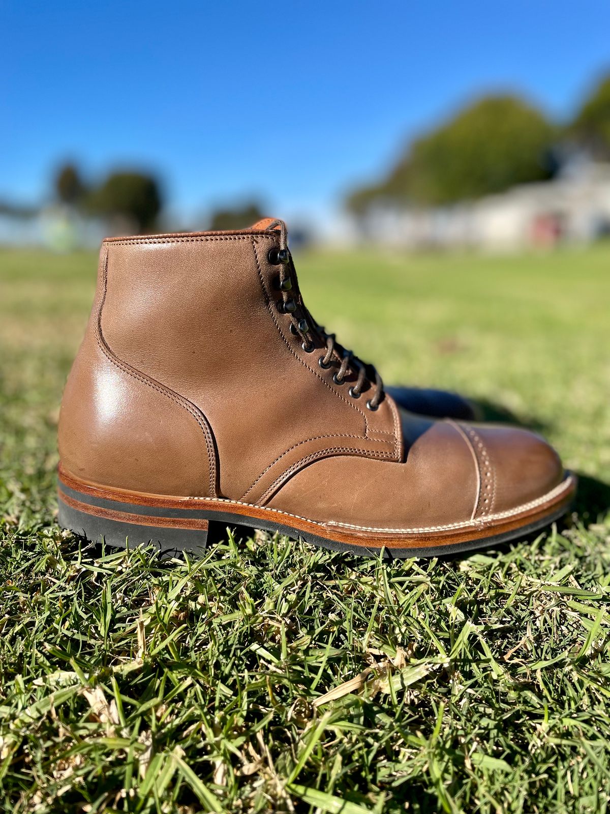 Photo by JuwannaBootMayne on November 5, 2022 of the Viberg Service Boot in Unlisted Leather.