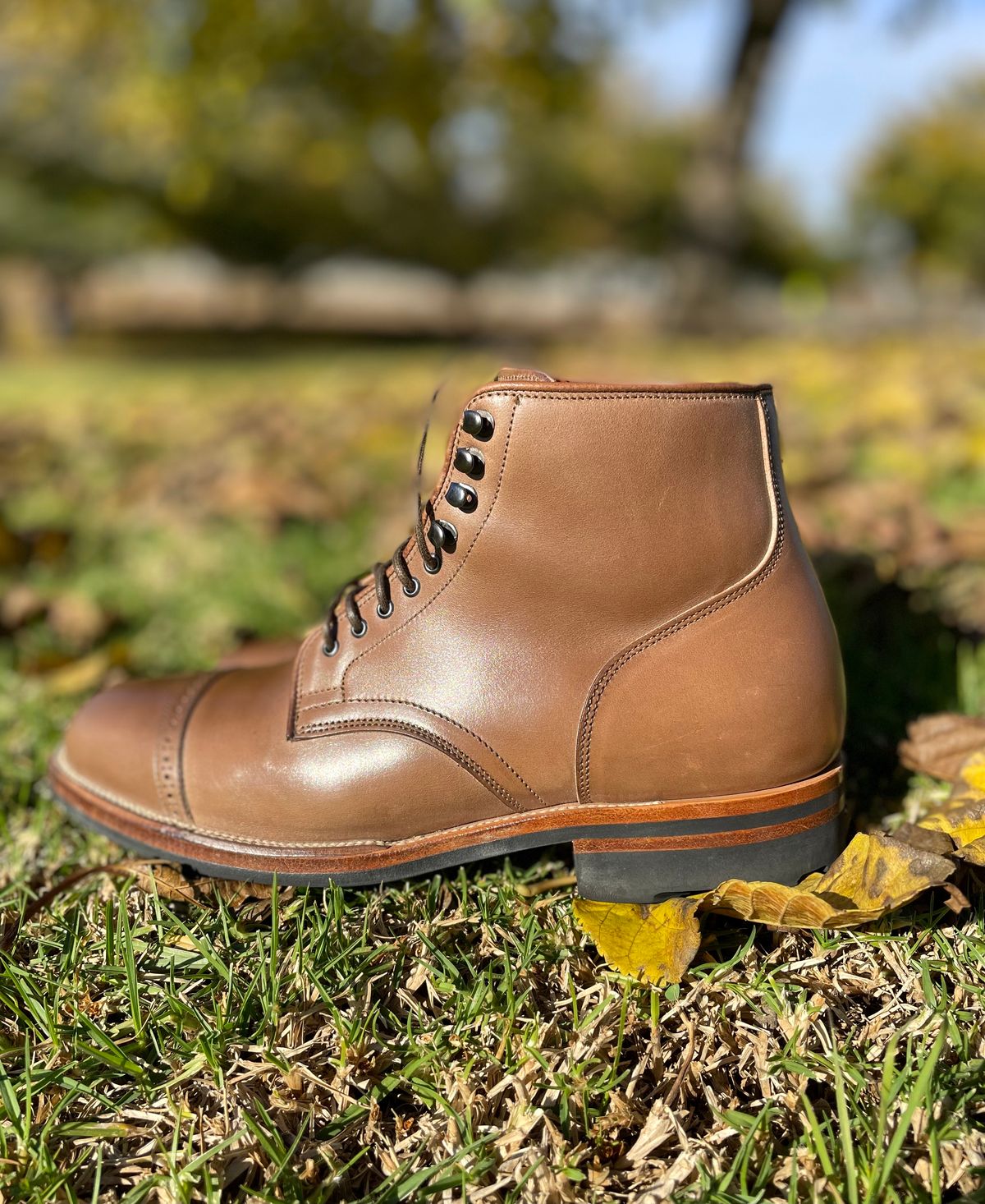 Photo by JuwannaBootMayne on December 5, 2022 of the Viberg Service Boot in Unlisted Leather.