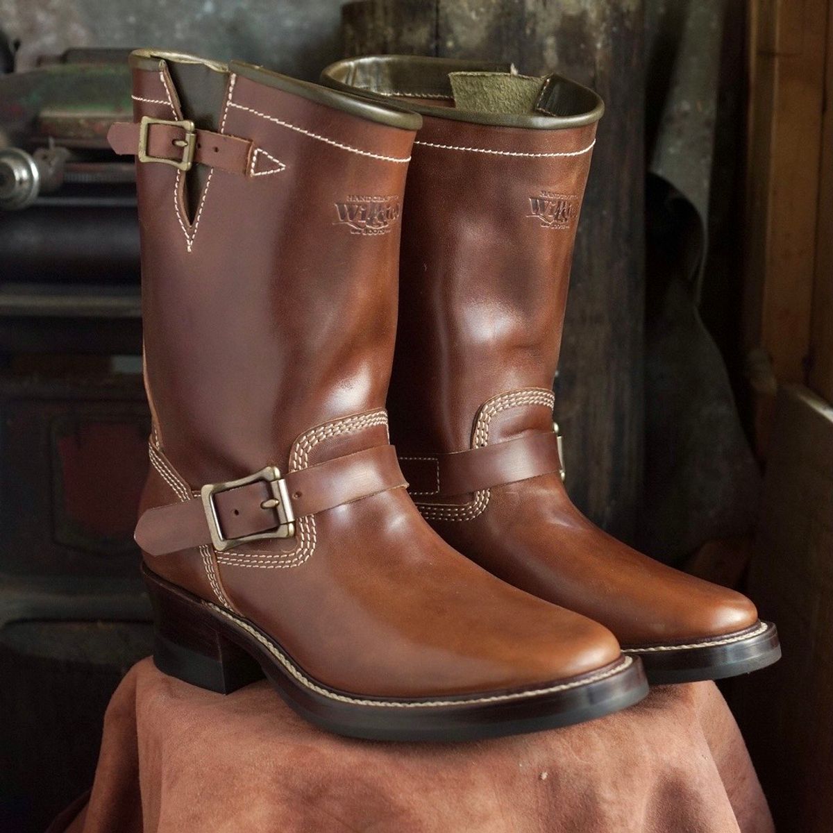 Photo by William on November 4, 2024 of the Willie's Handmade Boots Engineer Boots in Maryam Toscanello TPR Horsebutt.